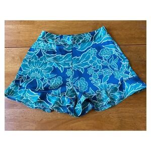 House of Harlow 1960 Satin Silk lounge shorts side zip floral print, Size S